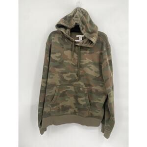 Amazon Essentials Green Camo Regular-Fit Fleece Pullover Hoodie Women's XXL